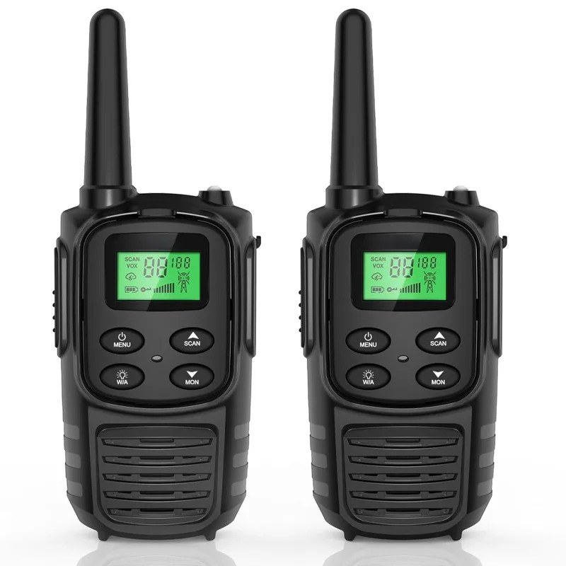 2 dona. Bolalar va kattalar uchun koʻchma ikki tomonlama radio UHF radio uzatgichlari toʻplami.