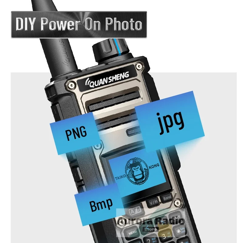 Quansheng TK11(8) Walkie Talkie 10W 3000mAh katta sigʻimli spektr analizatori Magic Voice NOAA Type-C zaryadlovchi moslashtirilgan tasvir yuklash