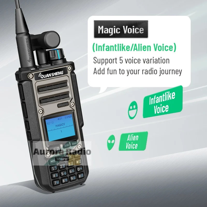 Quansheng TK11(8) Walkie Talkie 10W 3000mAh katta sigʻimli spektr analizatori Magic Voice NOAA Type-C zaryadlovchi moslashtirilgan tasvir yuklash