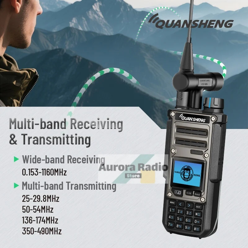 Quansheng TK11(8) Walkie Talkie 10W 3000mAh katta sigʻimli spektr analizatori Magic Voice NOAA Type-C zaryadlovchi moslashtirilgan tasvir yuklash