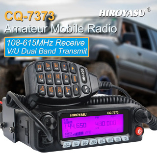 HIROYASU CQ-7373 Рация 50 Вт 1000Ch Air Band Восемь полос Rx V.U Двухдиапазонная Tx Съемная передняя панель Аматорская мобильная радиостанция