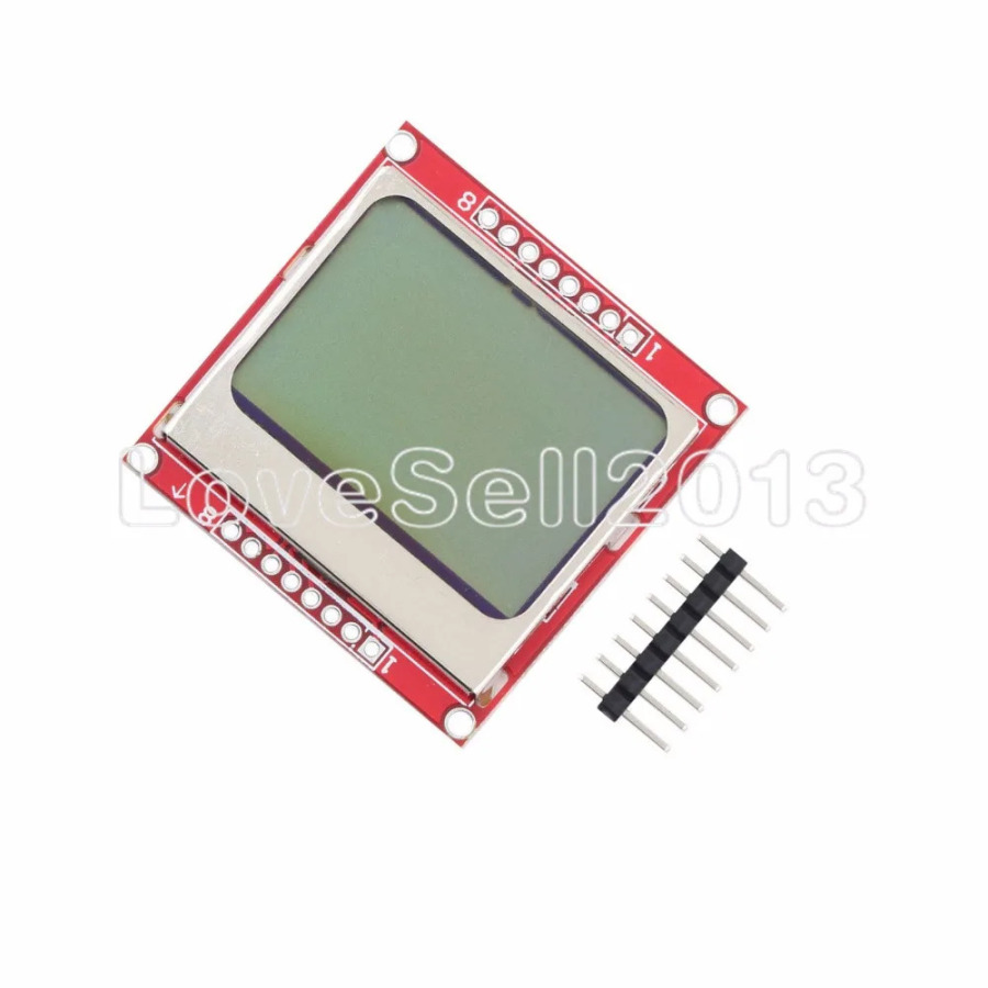 Умная электроника 84x48 84*48 5100 ЖК-модуль с белым адаптером черного света PCB LCD 5100
