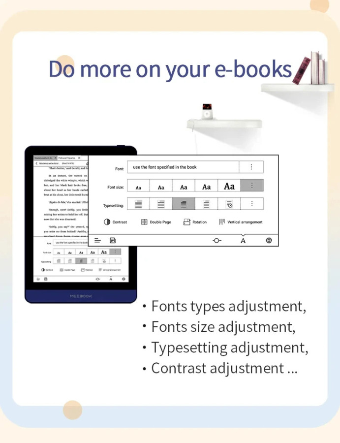 MEEBOOK M6 Устройство чтения электронных книг 6-дюймовый HD-экран E-link 3 + 32 ГБ с WIFI Bluetooth Android11 для электронных книг