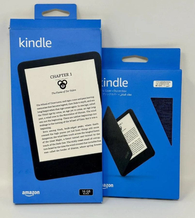 Доступный электронный ридер Kindle с 6-дюймовым сенсорным E-Ink экраном без подсветки, а также Kindle 6-го и 8-го поколений с подсветкой