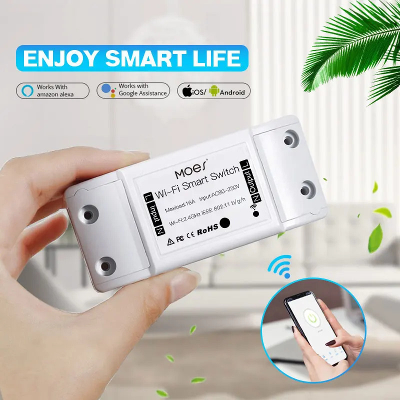 16A DIY WiFi умный светильник выключатель универсальный выключатель таймера приложение Smart Life Беспроводной дистанционного Управление работает с Alexa Google Home