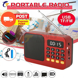Компактное портативное радио перезаряжаемый FM TF USB BT музыкальный плеер с ЖК-дисплеем разъемом 3,5 мм и фонариком