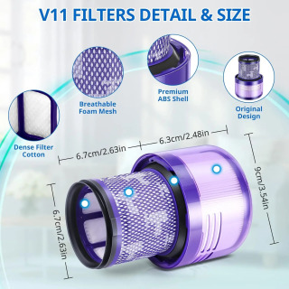 Для Dyson V11 Animal/V11 Torque Drive V15 Detect аксессуары моющийся фильтр циклонный пылесос запасные части