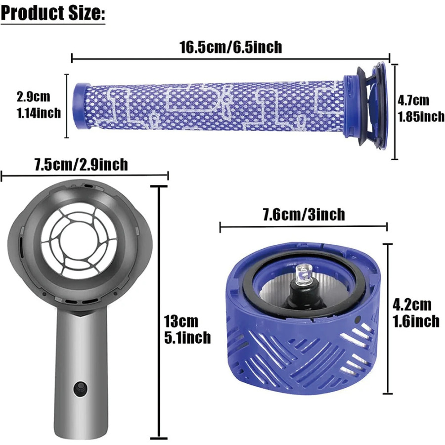 Dyson V6 DC58 DC59 DC72 DC61 changyutgichlar uchun Dvigatelning orqa qopqogʻi HEPA filtri ABS orqa qopqogʻi