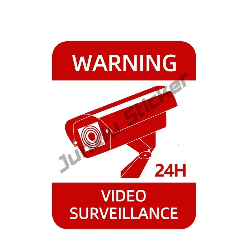 Vinil CCTV stiker PVX ogohlantiruvchi stiker Kamera signali stiker Quyoshdan himoya qiluvchi uy CCTV stiker video xavfsizlik belgilari