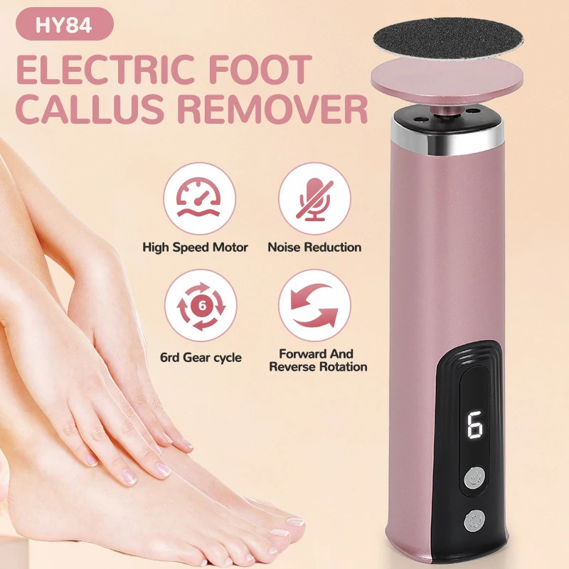 2-in-1 oyoqni parvarish qilish vositasi elektr oyoq qoʻllarini parvarish qilish asboblari Jilo va silliq porloq tirnoqlar uchun elektr pedikyur fayli kallusni olib tashlash vositasi
