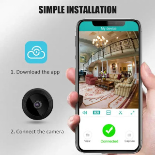 Беспроводное видеонаблюдение Micro Home, мини-охранное наблюдение с Wi-Fi, IP-датчиком Camara, инфракрасная CMOS, 2-мегапиксельная камера с телефонной сигнализацией