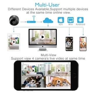 Беспроводное видеонаблюдение Micro Home, мини-охранное наблюдение с Wi-Fi, IP-датчиком Camara, инфракрасная CMOS, 2-мегапиксельная камера с телефонной сигнализацией