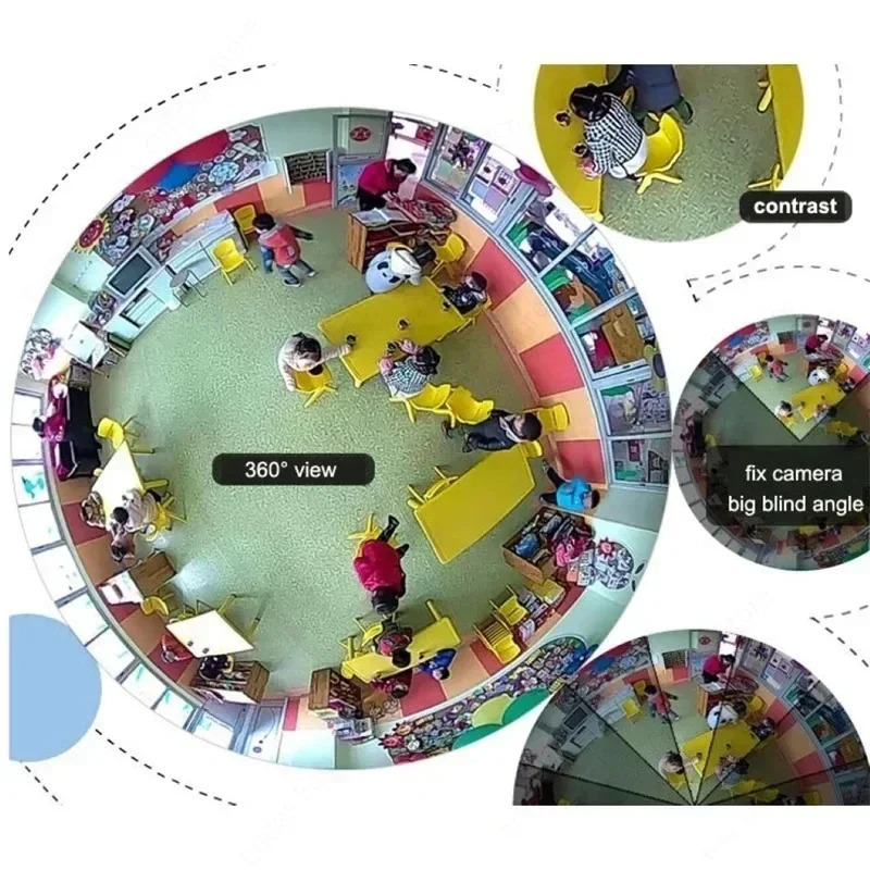 Небольшая камера наблюдения Wi-Fi 360° °   Панорамный вид, двусторонние голосовые IP-видеокамеры, 2-мегапиксельная камера видеонаблюдения, защитная камера домашней безопасности