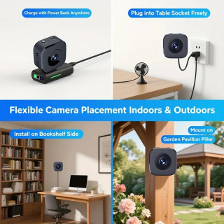 Xavfsizlik kamerasi 4K Mini toʻliq rangli tungi koʻrish monitori HD Wi-Fi suv oʻtkazmaydigan harakatni aniqlash qoʻriqchisi Smart