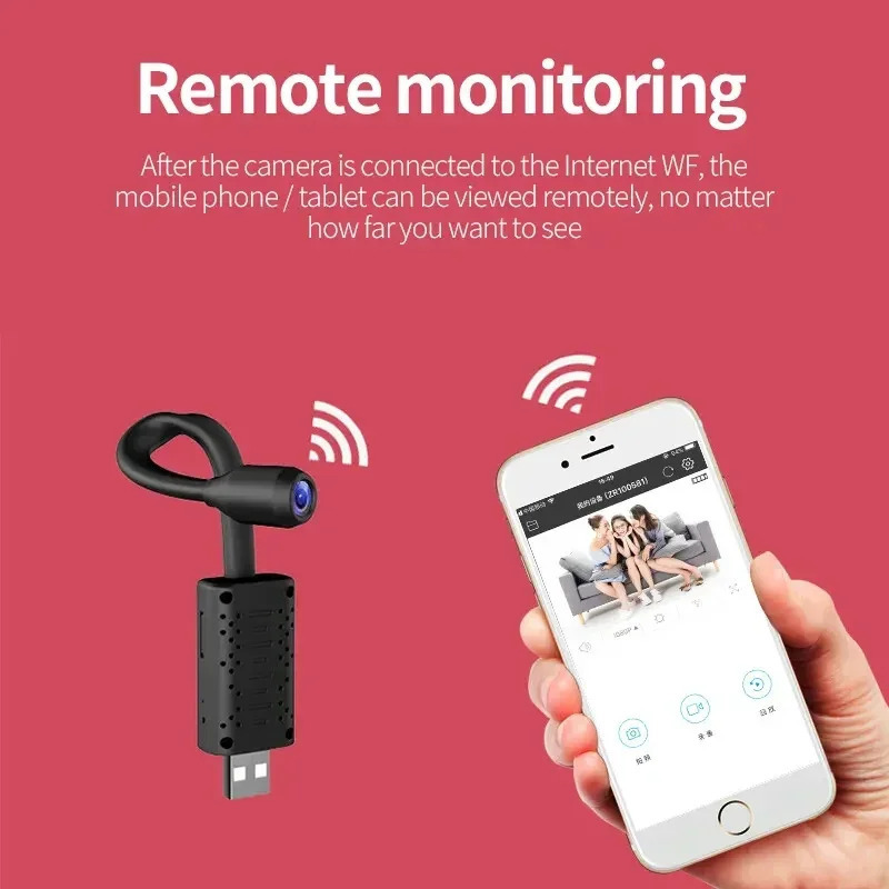 4K USB-камеры наблюдения Wi-Fi, мини-гибкий объектив, кабель с обнаружением движения, видеорегистратор, видеокамера для мониторинга безопасности