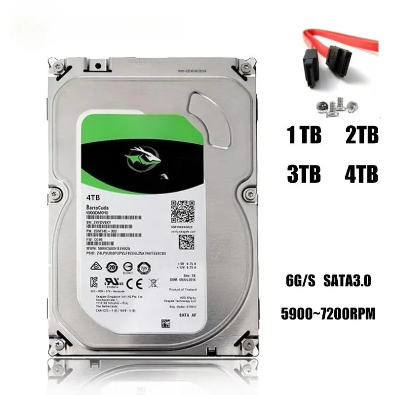 Жесткий диск ST Surveillance 500 ГБ, 1 ТБ, 2 ТБ, 3 ТБ, SATA III, 3,5 дюйма, для систем видеонаблюдения, видеорегистраторов DVR, NVR, CCTV