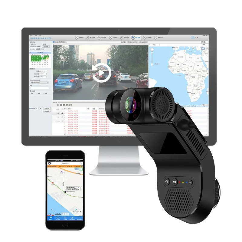 Автомобильный видеорегистратор Bluavido 4G, наблюдение HD 720P, ночное видение, передняя и задняя часть, двойная запись, 24-часовой локатор удаленного мониторинга
