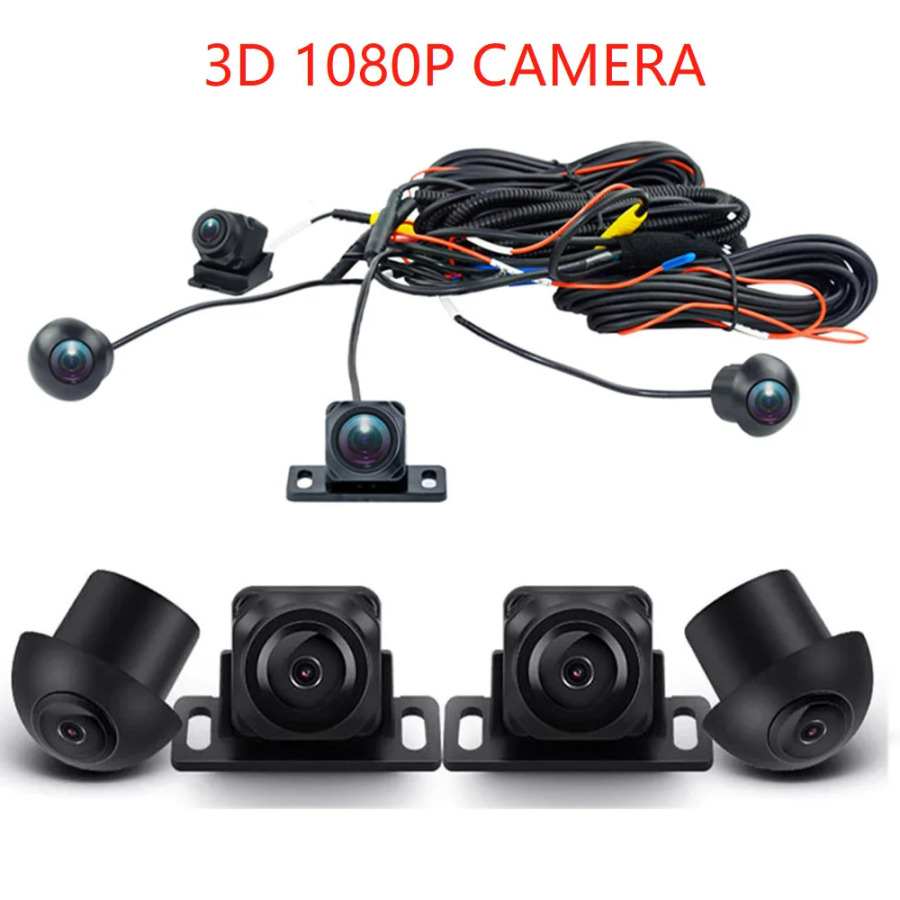 Автомобильная 360-камера 1080p 3D WDR система объемного обзора 4-канальный видеорегистратор Автомобильная система наблюдения АксессуарыAndroid встроенная 360