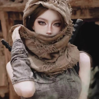 Retro Apokaliptik sharflar Uniseks Steampunk Hip Hop Paxta zigʻir roʻmol Rui uslubidagi taktik roʻmol boʻyin isituvchi ochiq havoda