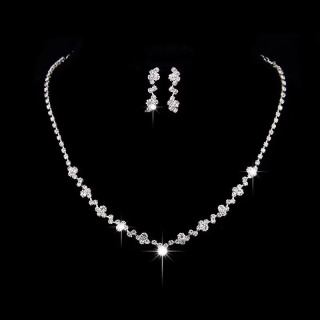Toʻy studiyasi va boʻyanish aksessuarlari zanjirli sirgʻalar toʻplami SILVER