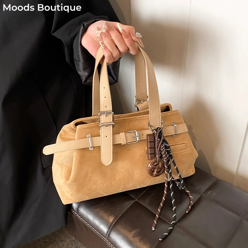 yukxalta ayollar sumkasi zamshli ayollar dizayner sumkalari kamar bogʻichli va ayollar uchun yuqori tutqichli yumshoq zamsh katta sigʻimli crossbody sumkasi 2024 yangi qishki dizayner sumkalari