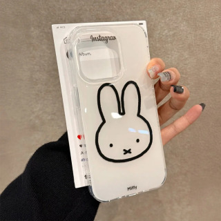Милый чехол для мобильного телефона Miffy Kawaii Iphone XS/XR/11/12/13/14/15/16ProMax Ins, чехол для телефона с защитой от падения, простой, все обертывание, подарок для девочки