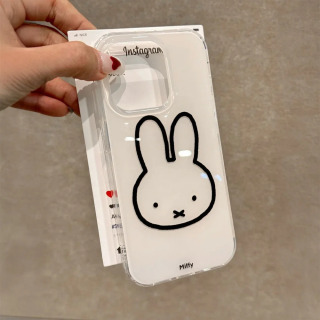 Милый чехол для мобильного телефона Miffy Kawaii Iphone XS/XR/11/12/13/14/15/16ProMax Ins, чехол для телефона с защитой от падения, простой, все обертывание, подарок для девочки