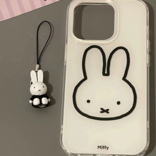 Милый чехол для мобильного телефона Miffy Kawaii Iphone XS/XR/11/12/13/14/15/16ProMax Ins, чехол для телефона с защитой от падения, простой, все обертывание, подарок для девочки