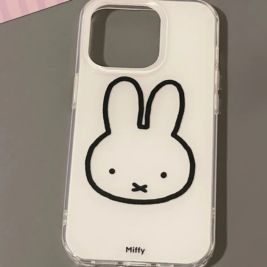 Милый чехол для мобильного телефона Miffy Kawaii Iphone XS/XR/11/12/13/14/15/16ProMax Ins, чехол для телефона с защитой от падения, простой, все обертывание, подарок для девочки