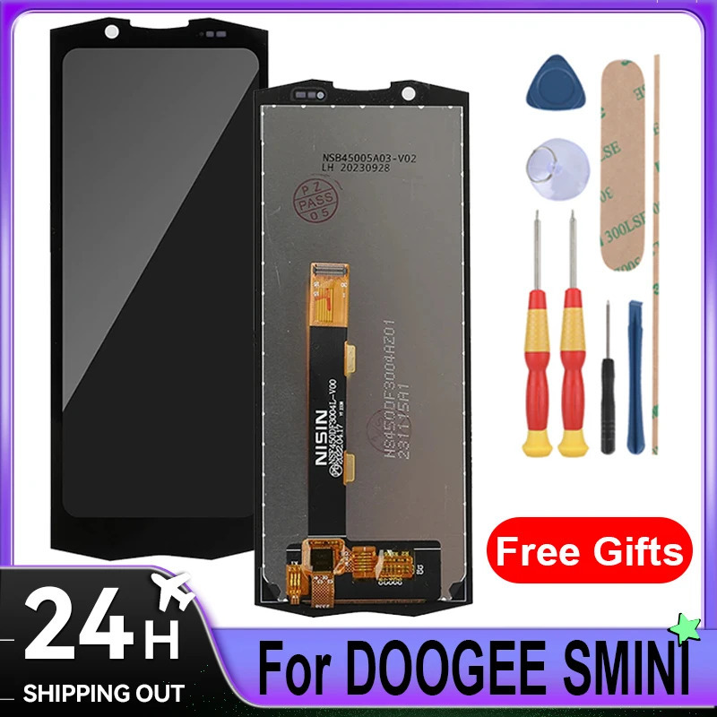 DOOGEE Smini S200 Plus uchun LCD displey+sensorli displey toʻliq yigʻish uyali telefonni asboblar bilan almashtirish qismlari