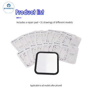 31 ta 1 ta yangi qismlar diagrammasi Magnit vintli matkap kartalari iPhone 6-15 Pro MAX uchun qoʻlda telefon qismlari jadvali Professional telefonni taʻmirlash asboblari