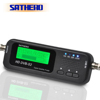 Искатель сигнала Sathero NEW SH-100HD DVB S2, цифровой портативный прибор для поиска спутников, измеритель для бесплатных спутниковых программ.