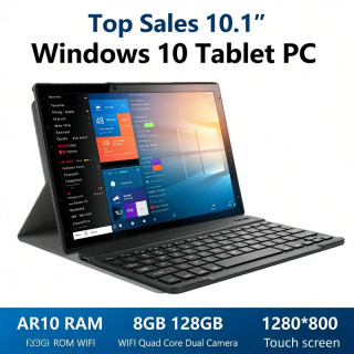 Планшет Windows 10, 10.1 дюйма, AR10, 8 ГБ ОЗУ, 128 ГБ ПЗУ, Wi-Fi, четырехъядерный процессор, двойная камера, сенсорный экран 1280*800, USB 3.0