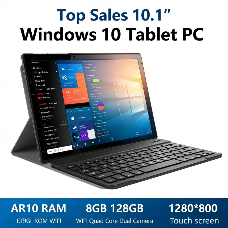 Планшет Windows 10, 10.1 дюйма, AR10, 8 ГБ ОЗУ, 128 ГБ ПЗУ, Wi-Fi, четырехъядерный процессор, двойная камера, сенсорный экран 1280*800, USB 3.0
