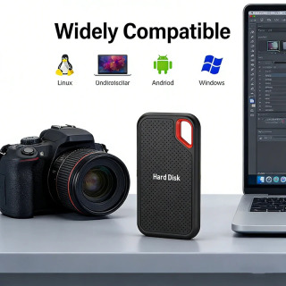 Noutbuk/kompyuter/telefon/Mac uchun yuqori sifatli 2TB/4TB tashqi qattiq disk amaliy USB3.1 portativ SSD original xotira qurilmasi