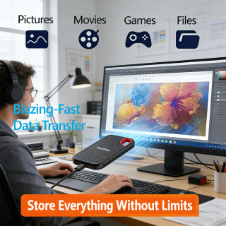 Noutbuk/kompyuter/telefon/Mac uchun yuqori sifatli 2TB/4TB tashqi qattiq disk amaliy USB3.1 portativ SSD original xotira qurilmasi