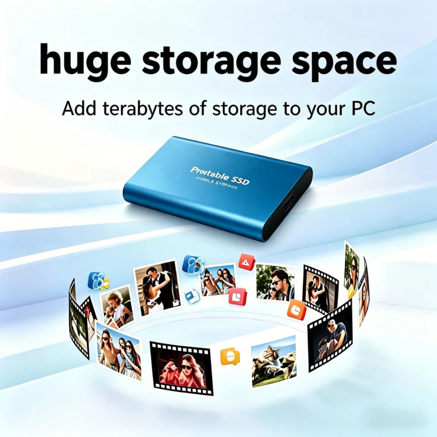 2TB tashqi qattiq holatdagi drayv portativ SSD USB 3.2 Gen2 Tez maʻlumotlarni uzatish muhim fayllarni xavfsiz saqlang