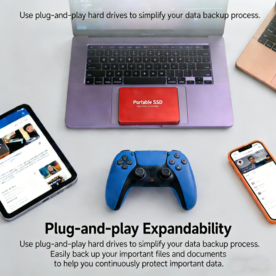 2TB tashqi qattiq holatdagi drayv portativ SSD USB 3.2 Gen2 Tez maʻlumotlarni uzatish muhim fayllarni xavfsiz saqlang
