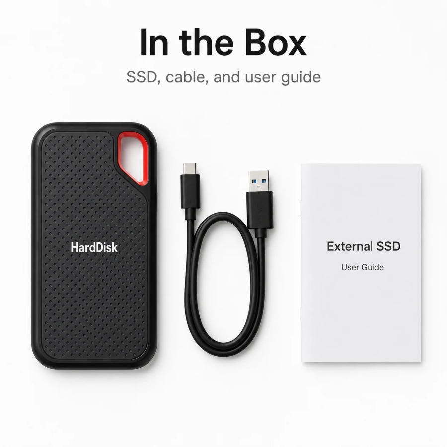 Внешний SSD-накопитель 1 ТБ 2 ТБ Type-C, портативный диск для ноутбуков, ПК и MacBook