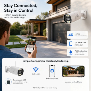 IP-камера видеонаблюдения, 4K, 8 Мп, 5 МП, 1080P, Wi-Fi