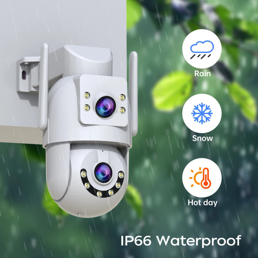 JOOAN 10-мегапиксельная 6-мегапиксельная PTZ Wifi Камера Наружная IP-камера с двумя объективами и двумя экранами AI Отслеживающая защита безопасности CCTV Камера видеонаблюдения