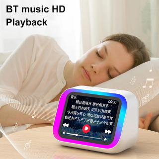 Умный голосовой помощник, портативная колонка с Bluetooth, будильник, функция громкой связи, воспроизведение музыки, прогноз погоды для дома