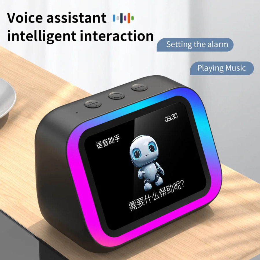 Умный голосовой помощник, портативная колонка с Bluetooth, будильник, функция громкой связи, воспроизведение музыки, прогноз погоды для дома