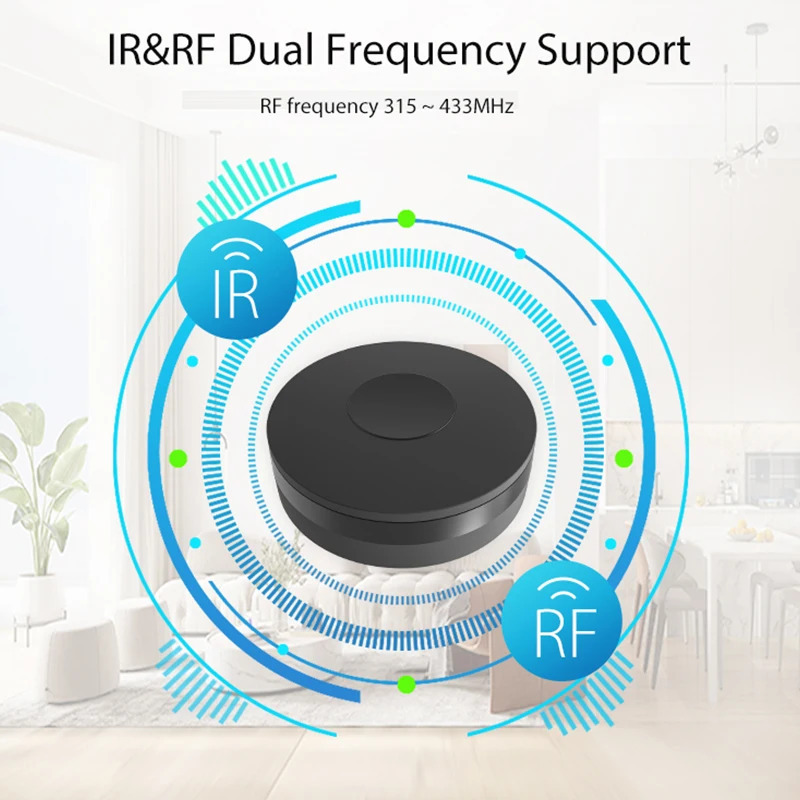 Умный ИК-пульт дистанционного управления Tuya Smart RF 2026 с Wi-Fi для умного дома, инфракрасный контроллер для кондиционеров и всех телевизоров, работает с Alexa и Google Home