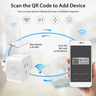 Matter Smart Plug AU Умная розетка Домашняя розетка Приложение Дистанционное управление 2,4G Wi-Fi Поддержка только Apple HomeKit Alexa Google Home