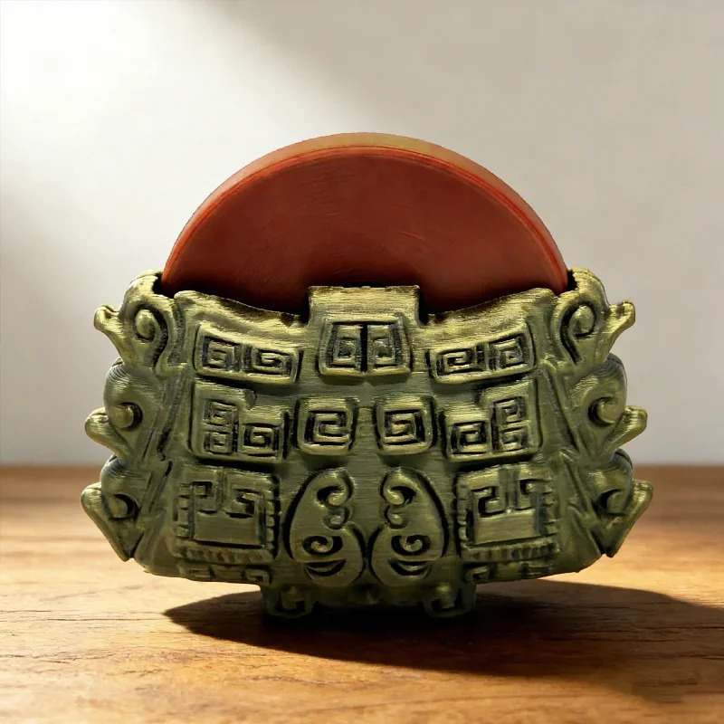 Signal qabul qiluvchisi bilan 3D bosilgan vaqt sayohati qurilmasi nusxasi Kelajakga qaytish nefrit naqshli Louis Koo versiyasi Creative Decor