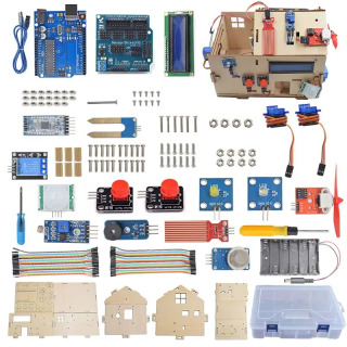 Комплект IOT для умного дома с платой PLUS для Arduino STEAM House Kit DIY Электронный комплект CE-совместимый