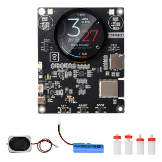 Плата для разработки умных устройств ESP32-S3 с 1,85-дюймовым сенсорным ЖК-экраном, Wi-Fi, Bluetooth и голосовым управлением для AIoT и умного дома Коричневый