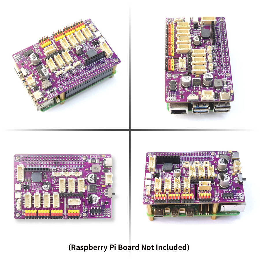 Робот Adeept HAT для Raspberry Pi, плата расширения для Raspberry Pi 5/4B/3B/3B +, драйвер умного робота-автомобиля с руководством в формате PDF