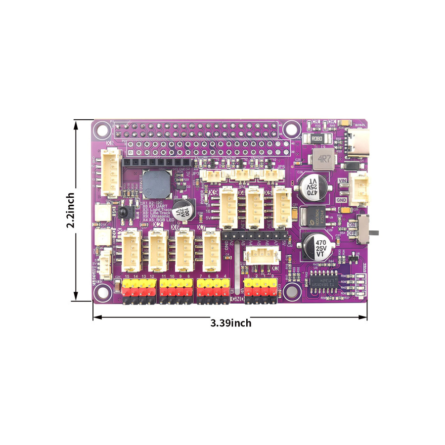 Робот Adeept HAT для Raspberry Pi, плата расширения для Raspberry Pi 5/4B/3B/3B +, драйвер умного робота-автомобиля с руководством в формате PDF